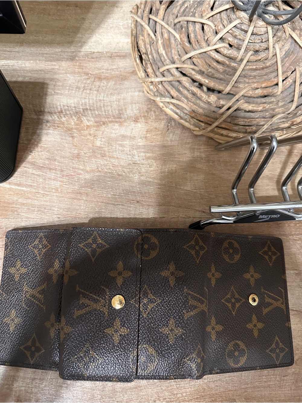Louis Vuitton Brown & Gold Monogram Compact Wallet - Picture 7 of 14